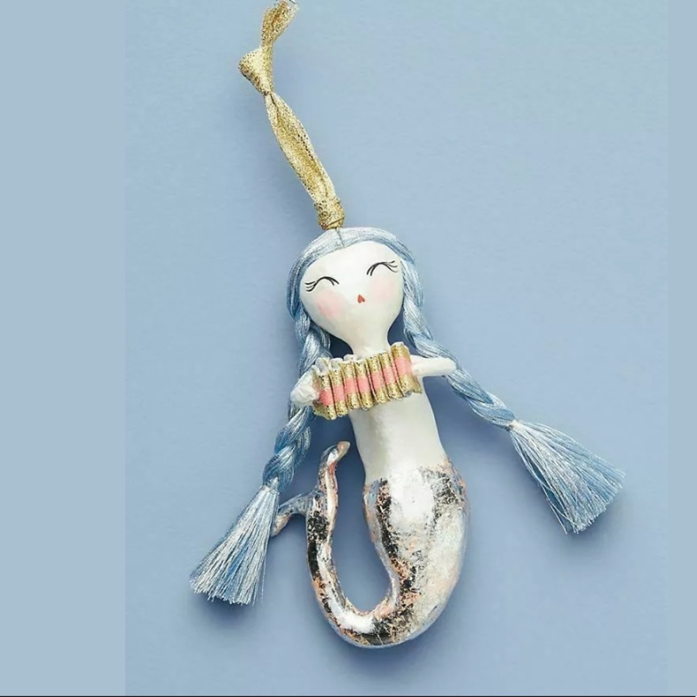 Anthropologie Mermaid Christmas Ornament